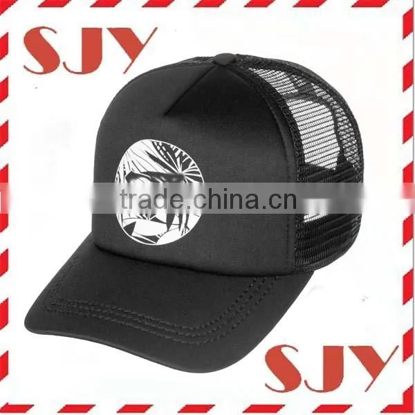 Curved custom made 5 panel foam and mesh trucker brand hip hop hat