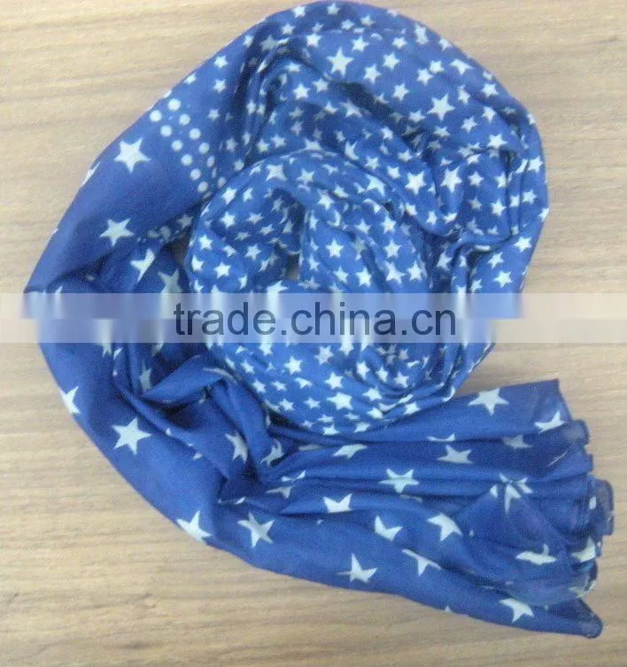Cotton Flower Printed Scarfs/Scarves Design 2013