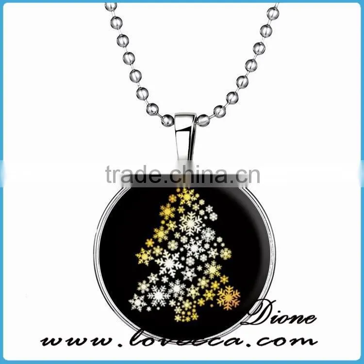 Meaning Memories Cabochon gift Christmas Glass Art Photo Pendant Chain Necklace