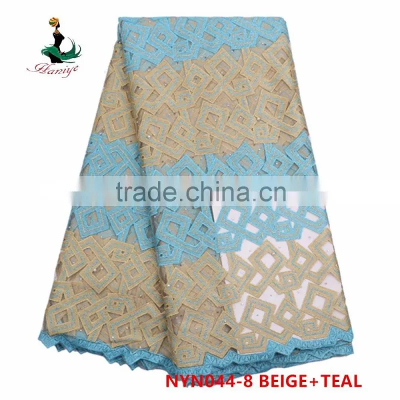 2016 Haniye african Accessories Tulle Lace Fabric For Women Dress/NYN44