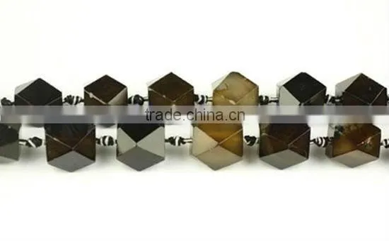 Dyed Dark Brown Agate Gemstone Beads