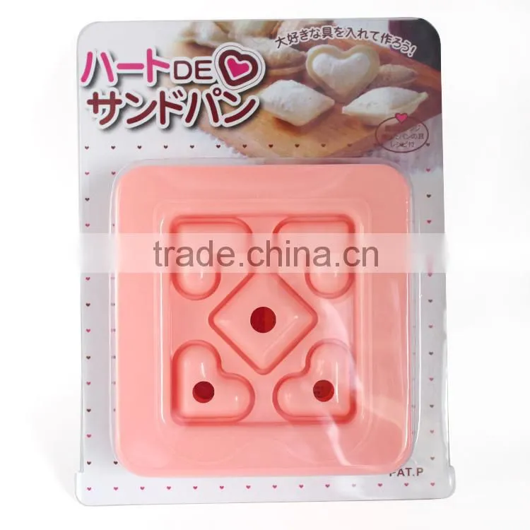 Plastic Square heart Sandwich Crust Cutter DIY Bread Mold