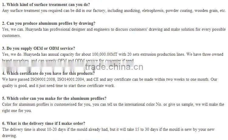 6000 series top quality aluminum profiles angle shape for decoration