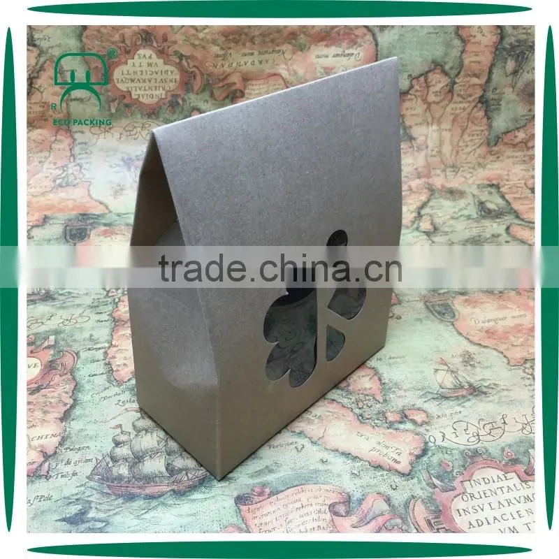 custom printed kraft paper cookie bag with PVC window