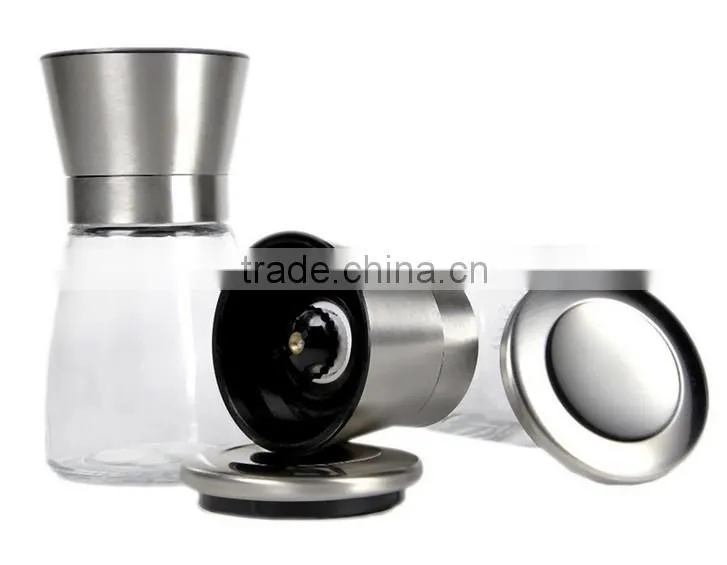 2 Pieces Brushed Stainless Steel And Pepper Grinder Set ,Salt Grinder ,Salt Pepper Grinder