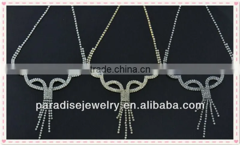 Fashion cheap rhinestones necklace and earrings set(Lead, Nickel & Cadmium Free)-NEW052112