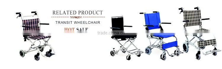 Rehabilitation Therapy Supplies portable manual aluminum wheelchair outdoor tartan transit wheelchair