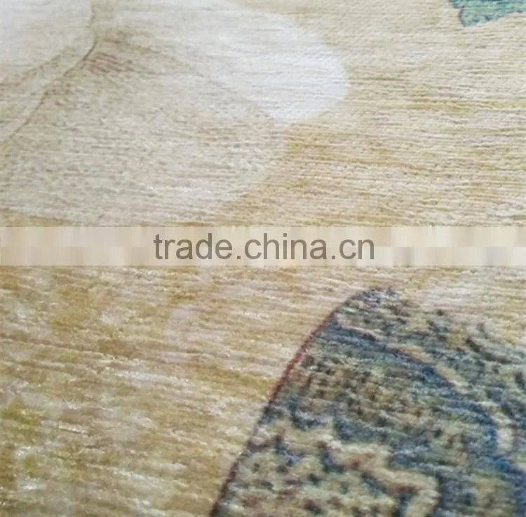 floral hotel chenille yarn printed carpet