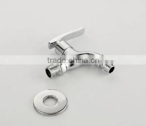 cold water wall mounted tap, chrome finished H59 solid brass single handle, installation type water tap