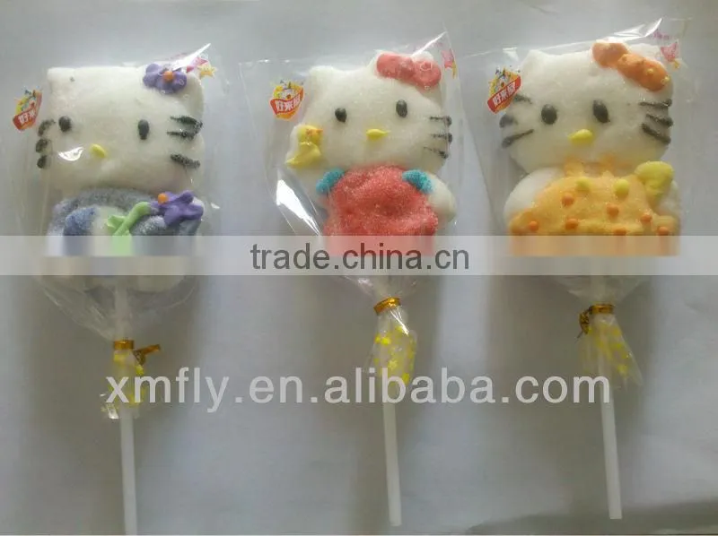 Pig shaped fruit flavour cotton candy