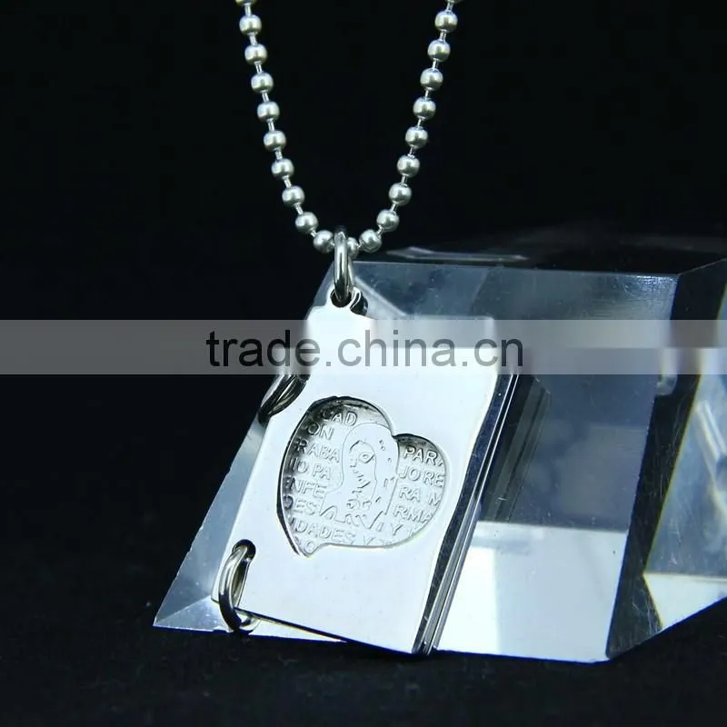 stainless steel book pendants new design