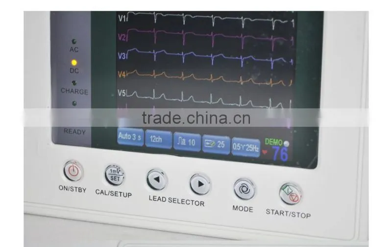3 channel 12 lead color Screen ECG EKG machine Electrocardiograph by Wholesale Price