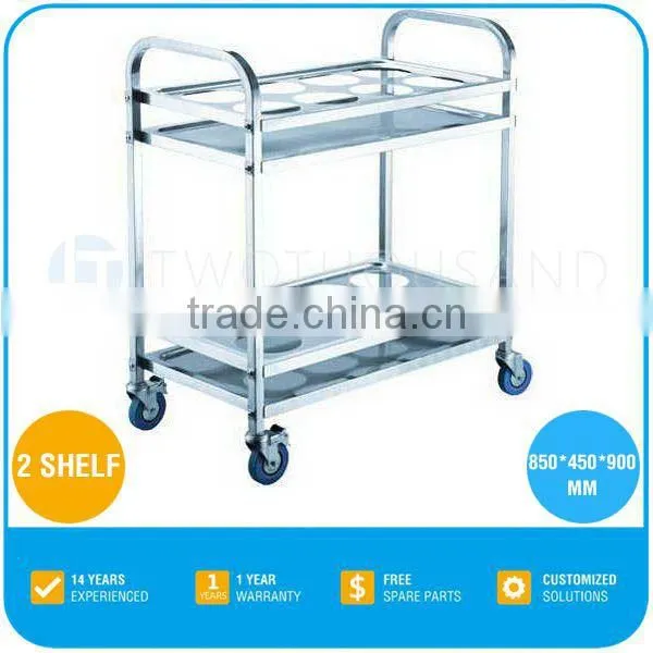 2017 TWOTHOUSAND Hot Cart TT-BU112- Two Shelf Stainless Steel Beverage Cart
