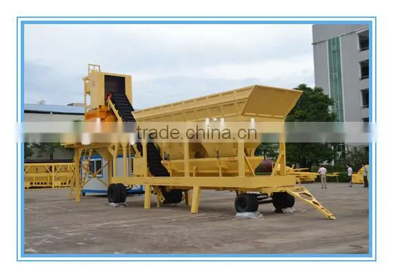 YHZS50 low cost mobile concrete batching plant for sale