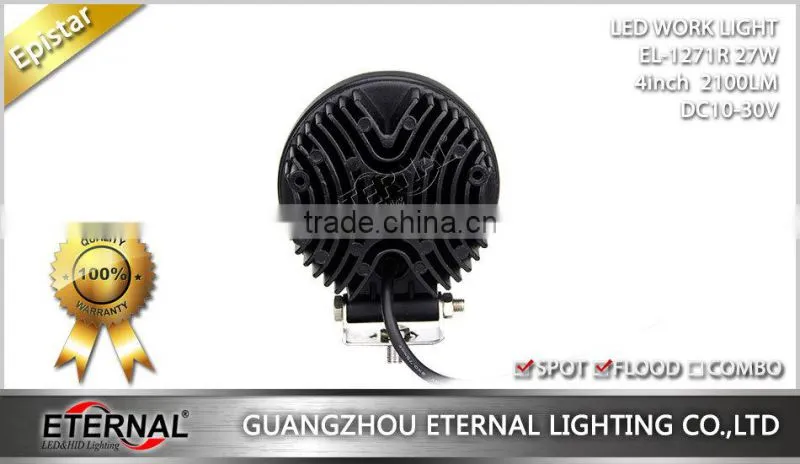 4in 27W round 4x4 racing powersports motorcycle ATV UTV driving spot led work light bar