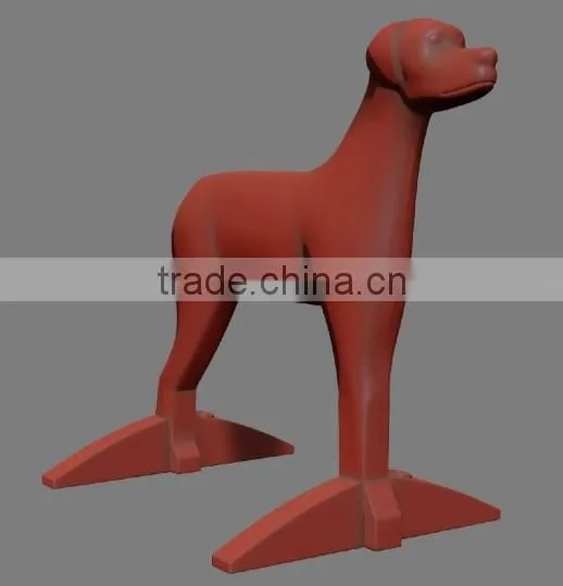 wholesale HDPE plastic hound dog, plastic hunting dog,decoration.