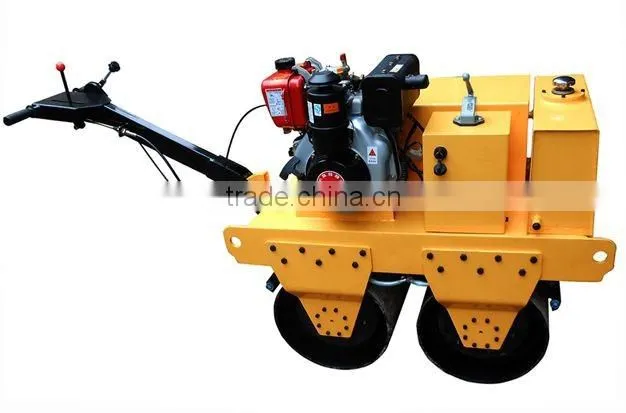 Double Drum Walk Behind Diesel Engine Vibratory Roller Road Roller
