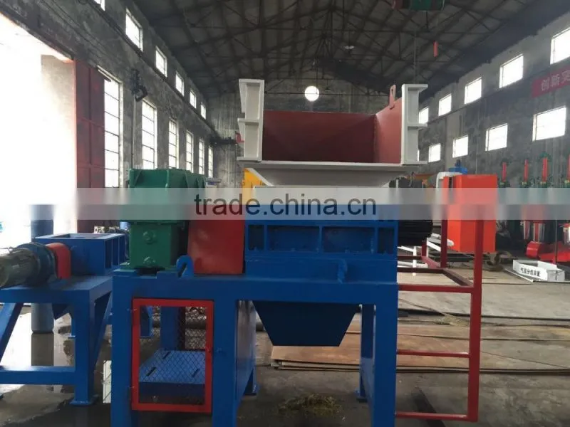 double shaft crushing scrap foam shredding machine