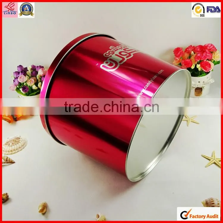 food safe popcorn handle metal coloured tin buckets