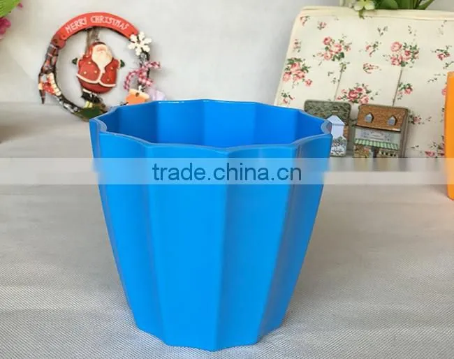 New design colorful plastic decorative plant pots indoor