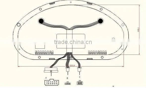 dash display unit combination instrucment for electric car