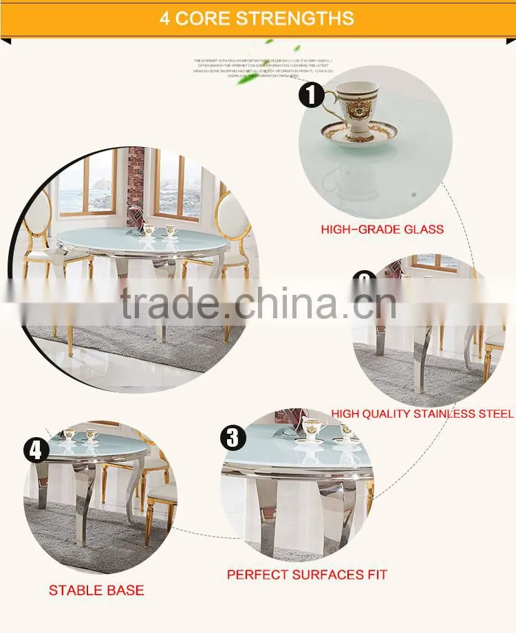 TH306-1 Good quality stainless steel dining table and chair