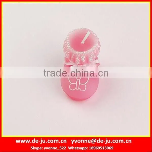 Blue Baby Sock Shaped Flameless Advent Candles For Sale