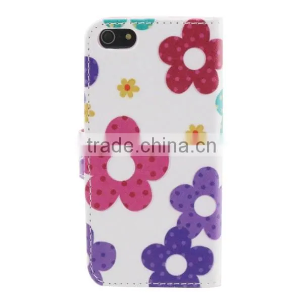 Wholesale Type Flip Leather Mobile Phone Case Cover For iPhone 5
