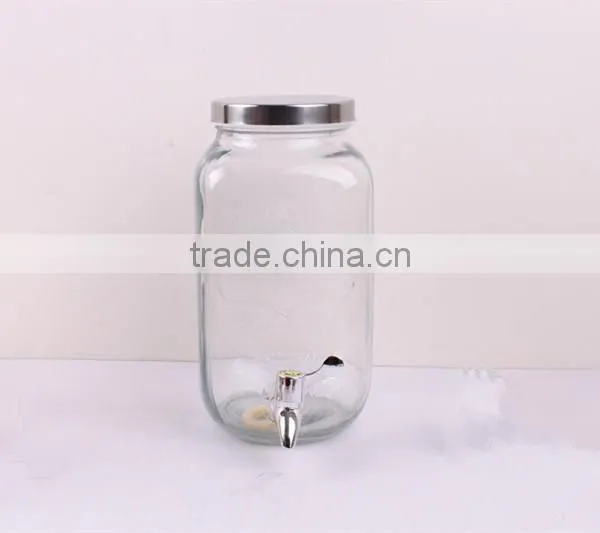 6L glass beverage dispenser with faucet