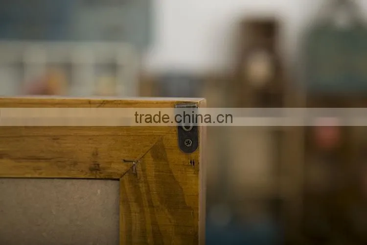 Wholesale Wooden Antique Chalkboard With Wooden Frame and Hooks Can Be Hung Zakka Vintage Style Furnishing Articles 39*39*40cm