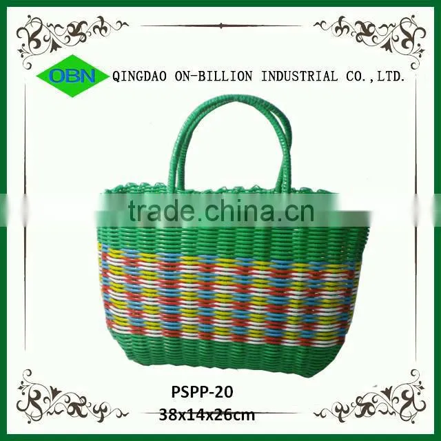 Wholesale Handmade Beach Plastic Woven Bag