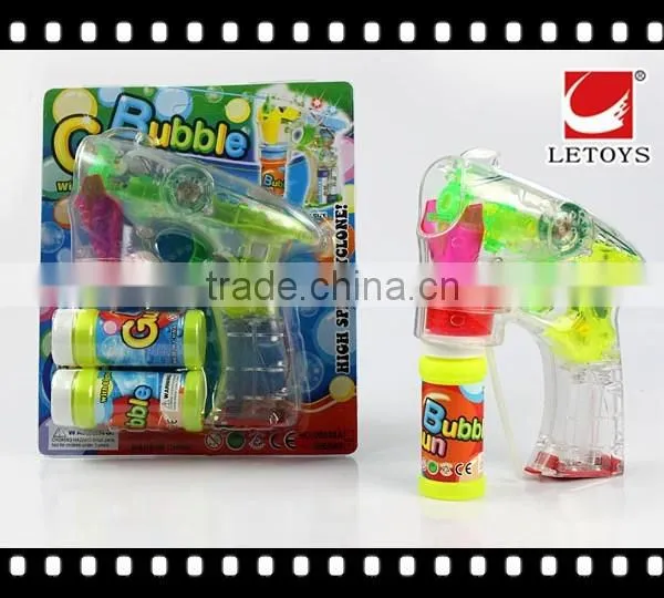 hot sale eco-freindly musical transparent bubble gun with LED light