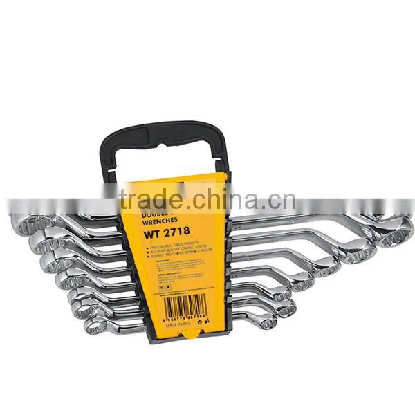 WT2718 Worksite Brand Hand Tools 8pcs Double Box End Wrench Set / Spanner