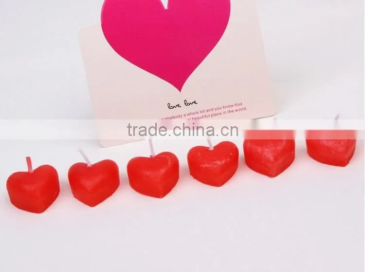Wholesale Red Love Heart Birthday Candle for Celebration