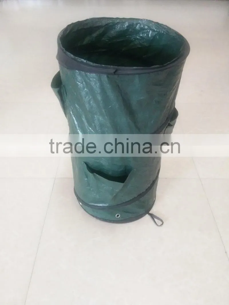 Cylindrical PE plastic folding garden plant bag