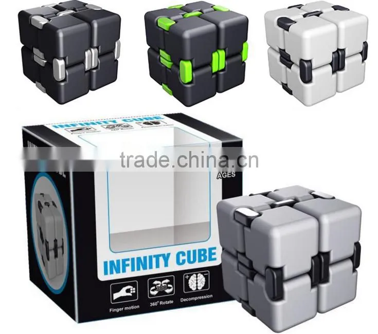 Newest Anti-Stress Magic Fidget toy Infinity Cube Fidget Desk Toys infinity cube metal
