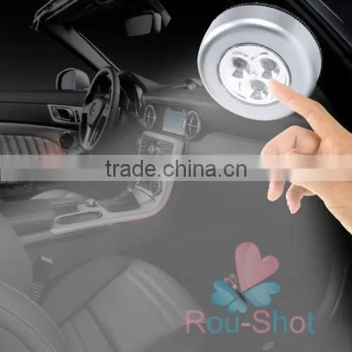 3 LED Classy Wall Light Kitchen Cabinet Closet Car Cordless Push Touch Lamp