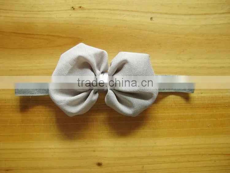 satin ribbon flower headband for kids hair accessories