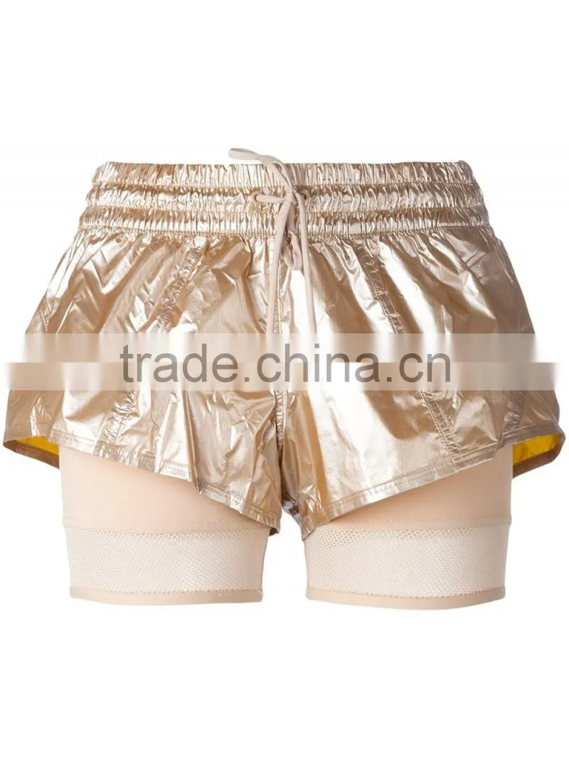 Hot Sale Women Fashion Layered Fitness Shorts for Active Sportwear Ladies Clothing Shorts Pants Wholesale Custom Design