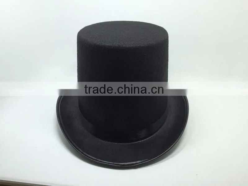 Custom black round top hat and magic cap with printing
