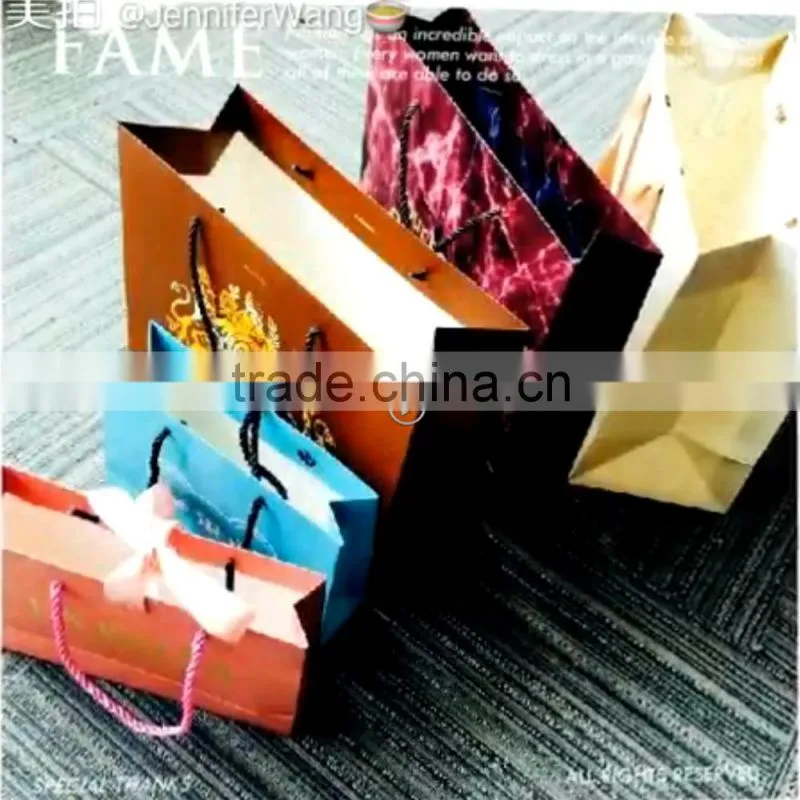 2017 custom high end recycled brown paper bag