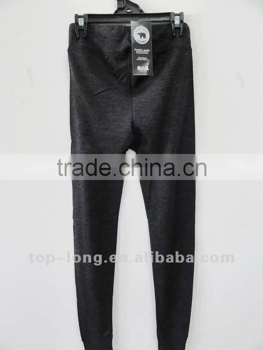 100% merino charcoal base layer ladies YOGA thermal long johns of pant