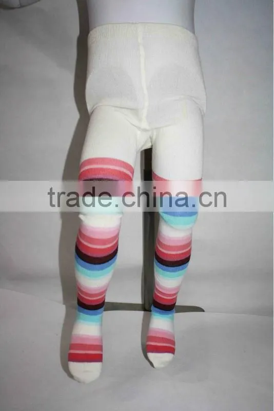 rainbow striped kids colored tights