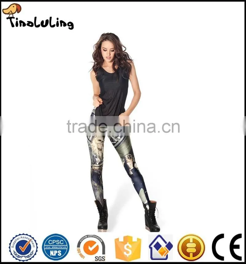 New Arrival Sexy Girl The Matrix Digital Movie Film Printed Elastic Fitness Polyester Workout Women Leggings Pants