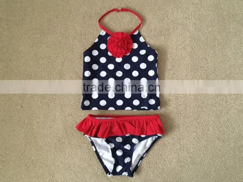2017 Fashion Seaside Navy Style Swimwear Kids Beach Swim Suit Bowknot Bathing Chiffon Suit