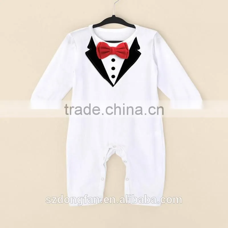 Newborn Baby Clothes Romper Baby Boy Clothes Tie Gentleman Toddler One-pieces Jumpsuit Baby Clothes 0-24 Month