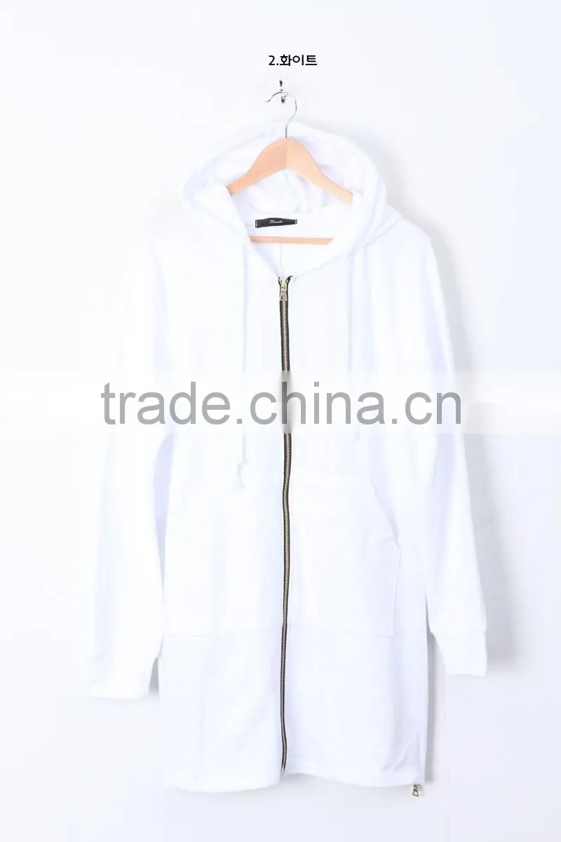 Long Black/White Side Zipper Man Hiphop Sweatshirt big and tall Hoodies