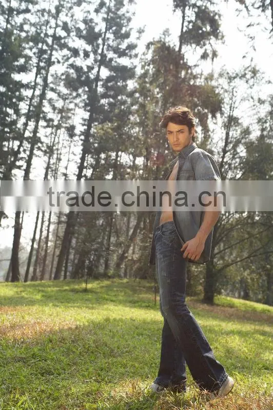 high quality men's denim jeans rips pants
