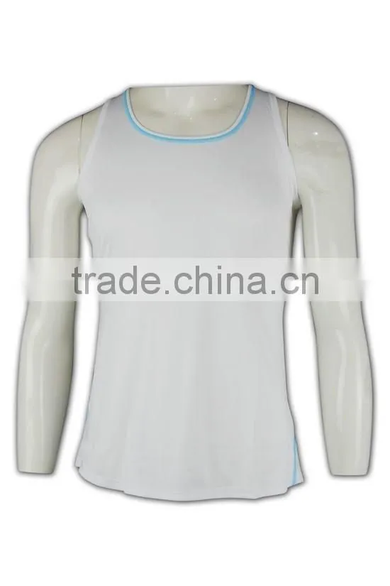 China manufactory high quality dri-fit white low MOQ custom vests