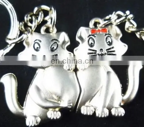 Fashion New Personality Fish Bone Shape Alloy Keychain Couple Valentine's Day Gift